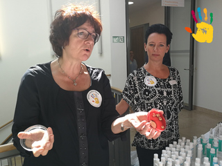 Immanuel Klinik Rüdersdorf - Aktion Saubere Hände - Hygieneärztin Dr. Doris Cesarz